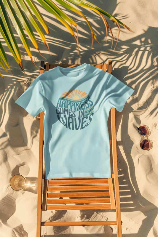 Happiness Comes In Waves - Unisex Jersey Short Sleeve Tee